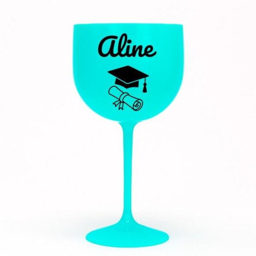 Taça Gin 580ml Formatura Personalizada com Nome Aline