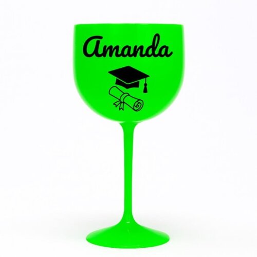 Taça Gin 580ml Formatura Personalizada com Nome Amanda