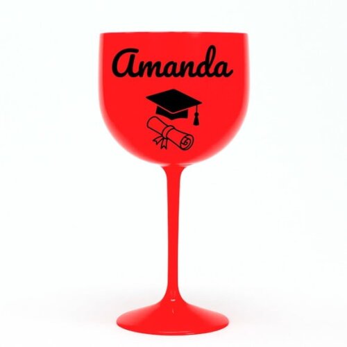 Taça Gin 580ml Formatura Personalizada com Nome Amanda