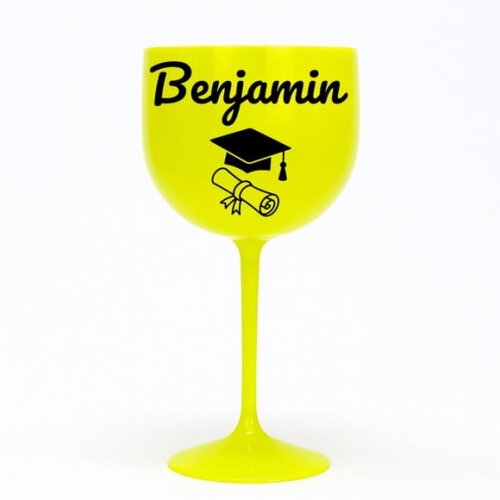 Taça Gin 580ml Formatura Personalizada com Nome Benjamin