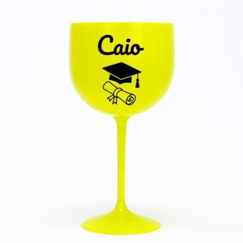 Taça Gin 580ml Formatura Personalizada com Nome Caio