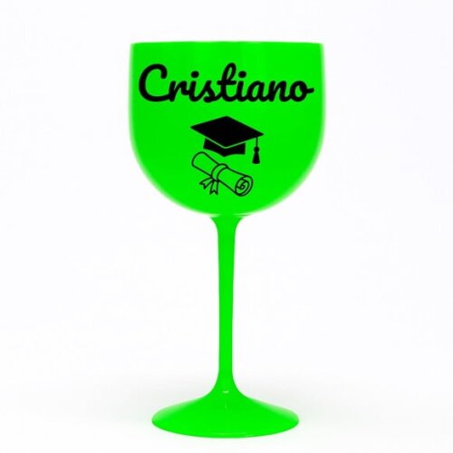 Taça Gin 580ml Formatura Personalizada com Nome Cristiano