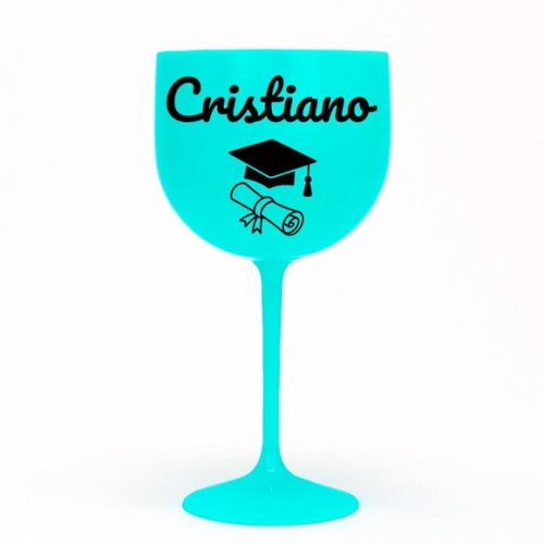 Taça Gin 580ml Formatura Personalizada com Nome Cristiano