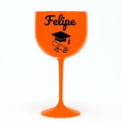 Taça Gin 580ml Formatura Personalizada com Nome Felipe