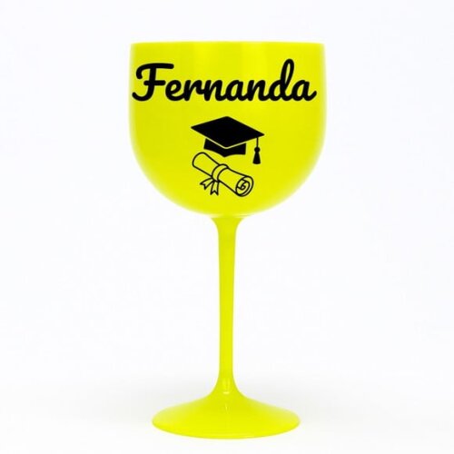 Taça Gin 580ml Formatura Personalizada com Nome Fernanda