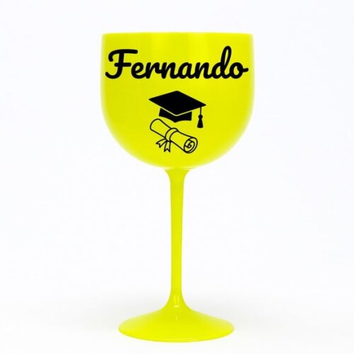 Taça Gin 580ml Formatura Personalizada com Nome Fernando