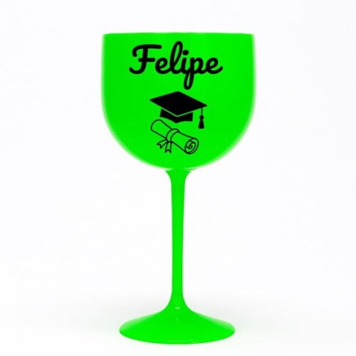 Taça Gin 580ml Formatura Personalizada com Nome Felipe