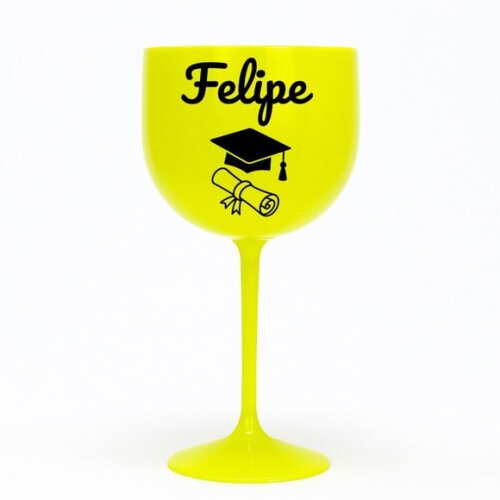 Taça Gin 580ml Formatura Personalizada com Nome Felipe