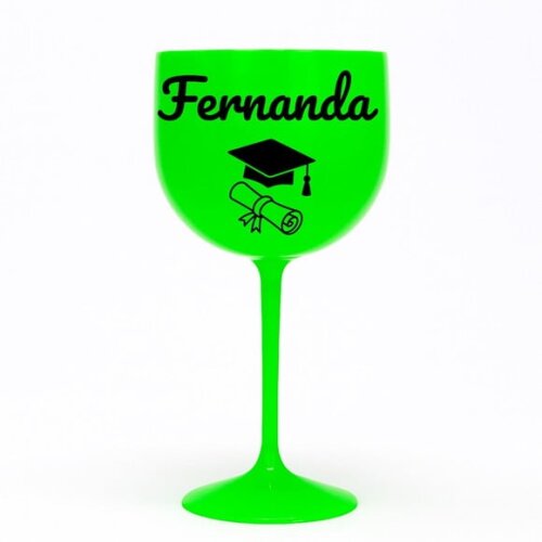 Taça Gin 580ml Formatura Personalizada com Nome Fernanda