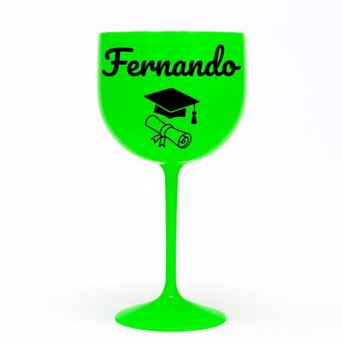 Taça Gin 580ml Formatura Personalizada com Nome Fernando