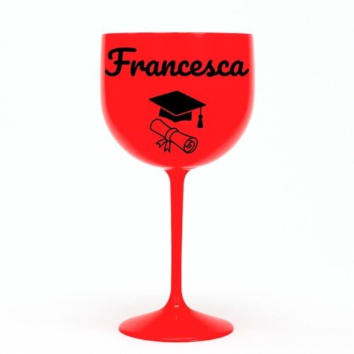 Taça Gin 580ml Formatura Personalizada com Nome Francesca