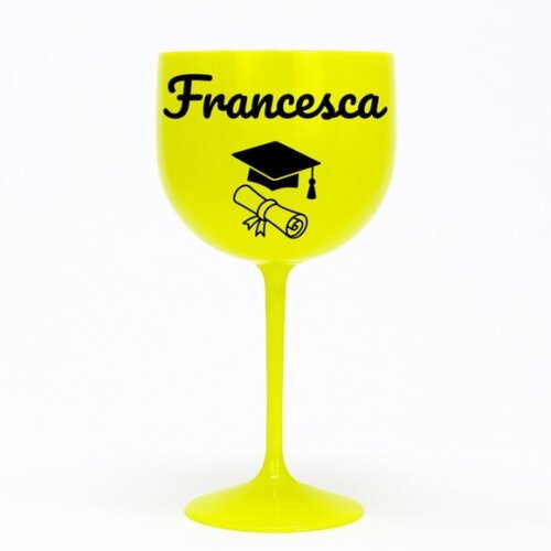 Taça Gin 580ml Formatura Personalizada com Nome Francesca