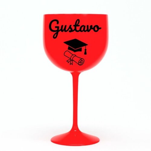 Taça Gin 580ml Formatura Personalizada com Nome Gustavo