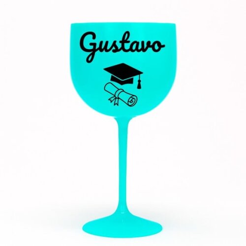 Taça Gin 580ml Formatura Personalizada com Nome Gustavo