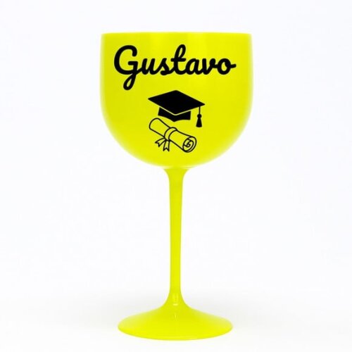 Taça Gin 580ml Formatura Personalizada com Nome Gustavo