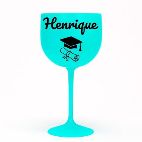 Taça Gin 580ml Formatura Personalizada com Nome Henrique