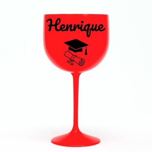 Taça Gin 580ml Formatura Personalizada com Nome Henrique