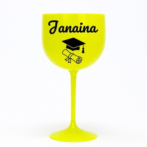 Taça Gin 580ml Formatura Personalizada com Nome Janaina
