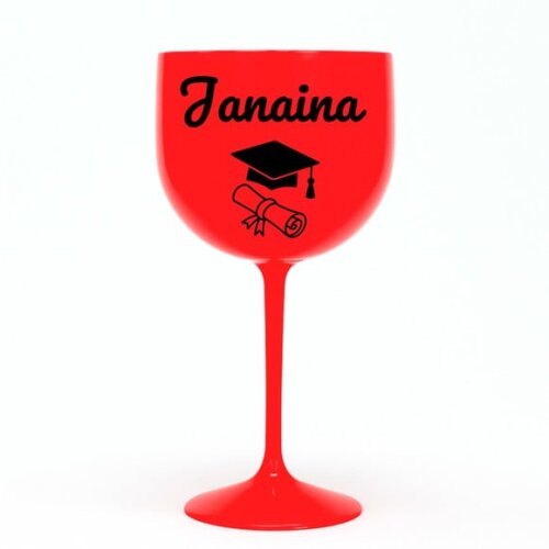 Taça Gin 580ml Formatura Personalizada com Nome Janaina