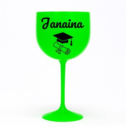 Taça Gin 580ml Formatura Personalizada com Nome Janaina