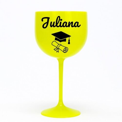Taça Gin 580ml Formatura Personalizada com Nome Juliana