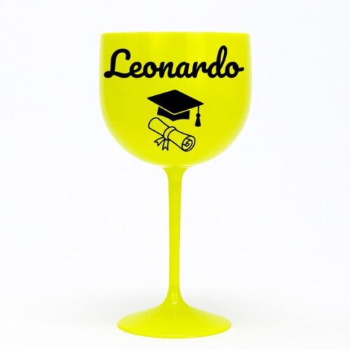 Taça Gin 580ml Formatura Personalizada com Nome Leonardo