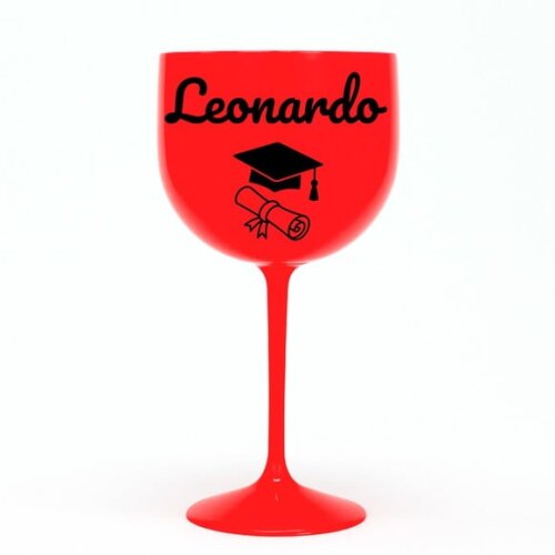 Taça Gin 580ml Formatura Personalizada com Nome Leonardo