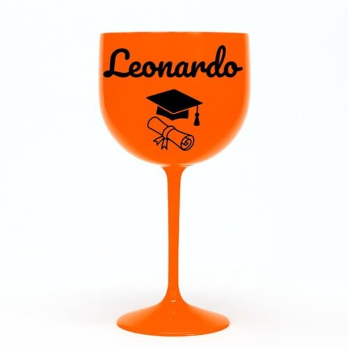 Taça Gin 580ml Formatura Personalizada com Nome Leonardo