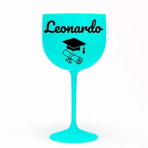 Taça Gin 580ml Formatura Personalizada com Nome Leonardo
