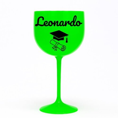 Taça Gin 580ml Formatura Personalizada com Nome Leonardo