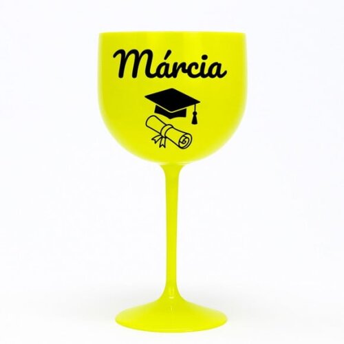 Taça Gin 580ml Formatura Personalizada com Nome Márcia