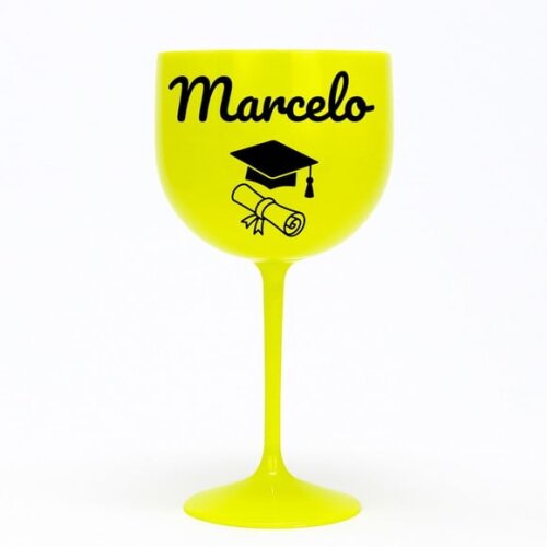 Taça Gin 580ml Formatura Personalizada com Nome Marcelo