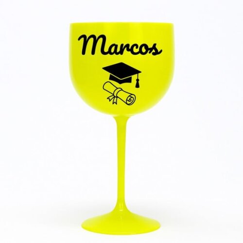 Taça Gin 580ml Formatura Personalizada com Nome Marcos