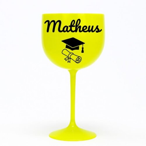 Taça Gin 580ml Formatura Personalizada com Nome Matheus