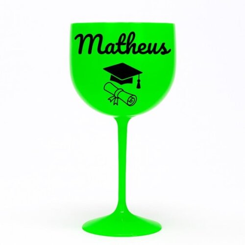 Taça Gin 580ml Formatura Personalizada com Nome Matheus