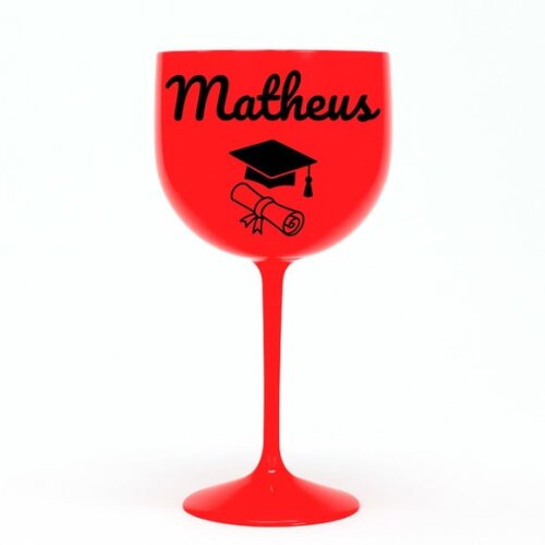 Taça Gin 580ml Formatura Personalizada com Nome Matheus