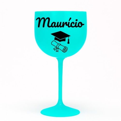 Taça Gin 580ml Formatura Personalizada com Nome Maurício