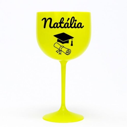 Taça Gin 580ml Formatura Personalizada com Nome Natália