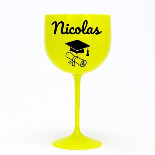 Taça Gin 580ml Formatura Personalizada com Nome Nicolas