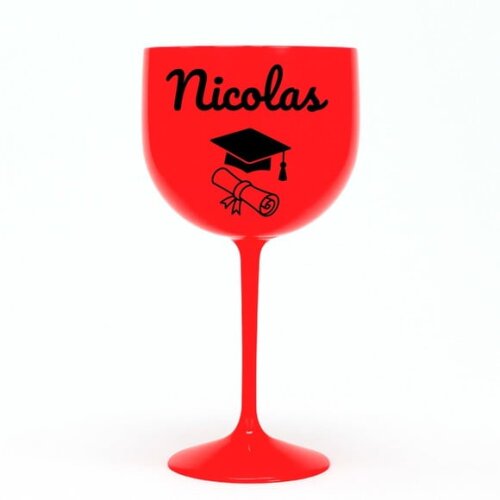 Taça Gin 580ml Formatura Personalizada com Nome Nicolas