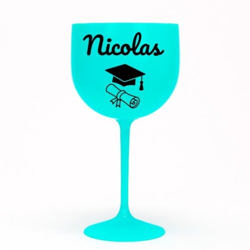 Taça Gin 580ml Formatura Personalizada com Nome Nicolas