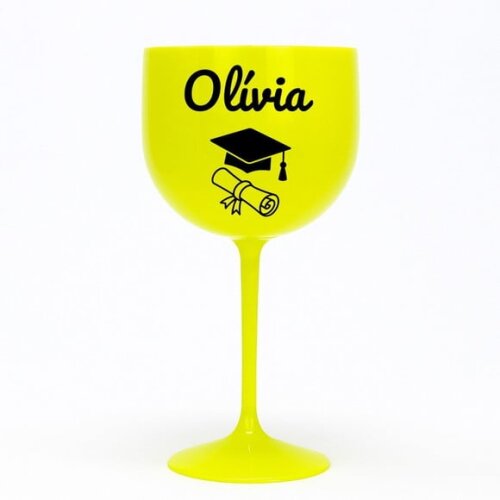 Taça Gin 580ml Formatura Personalizada com Nome Olívia