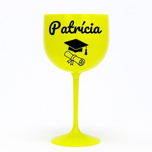 Taça Gin 580ml Formatura Personalizada com Nome Patrícia