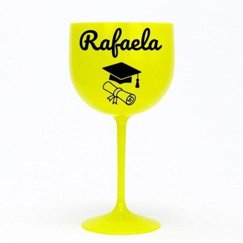 Taça Gin 580ml Formatura Personalizada com Nome Rafaela