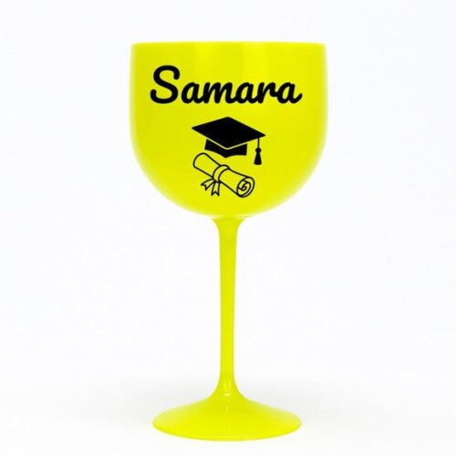 Taça Gin 580ml Formatura Personalizada com Nome Samara