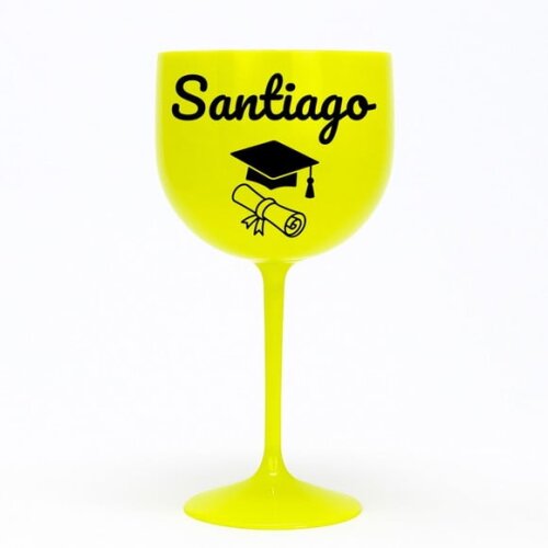 Taça Gin 580ml Formatura Personalizada com Nome Santiago