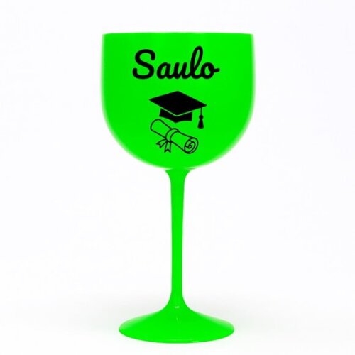 Taça Gin 580ml Formatura Personalizada com Nome Saulo