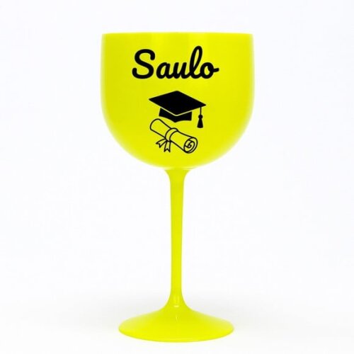 Taça Gin 580ml Formatura Personalizada com Nome Saulo