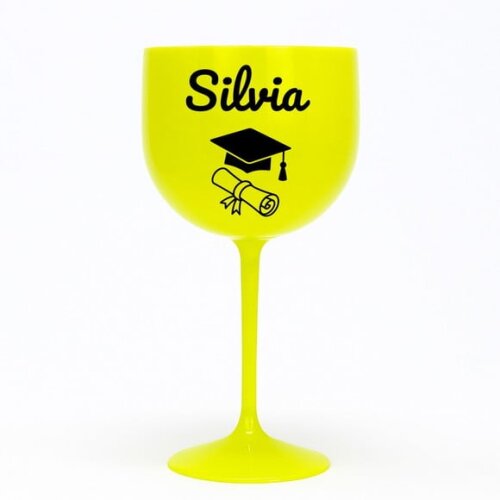 Taça Gin 580ml Formatura Personalizada com Nome Silvia