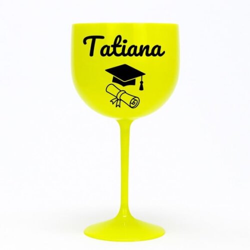 Taça Gin 580ml Formatura Personalizada com Nome Tatiana